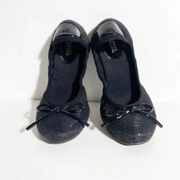 MICHAEL Kors BNWT "City Ballet" Slip On Flats Women NEW Black Glitter - Picture 7 of 7